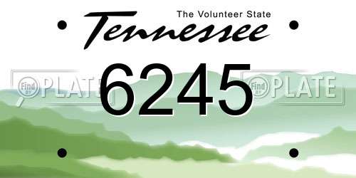 6245 Tennessee License Plate