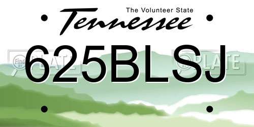 625BLSJ Tennessee License Plate