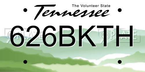 626BKTH Tennessee License Plate
