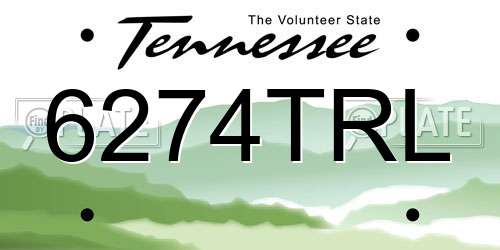 6274TRL Tennessee License Plate