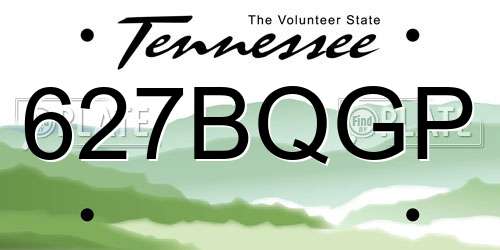 627BQGP Tennessee License Plate