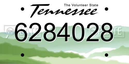 6284028 Tennessee License Plate