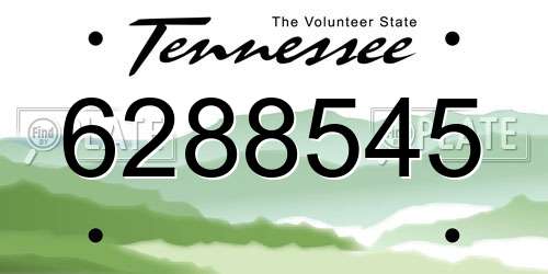 6288545 Tennessee License Plate