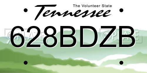 628BDZB Tennessee License Plate