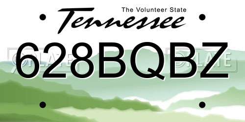 628BQBZ Tennessee License Plate