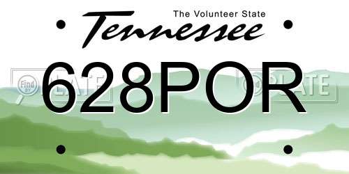 628POR Tennessee License Plate