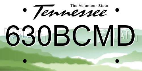 630BCMD Tennessee License Plate
