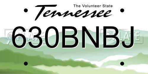 630BNBJ Tennessee License Plate