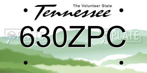 630ZPC Tennessee License Plate