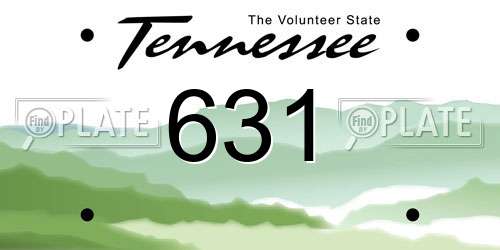 631 Tennessee License Plate