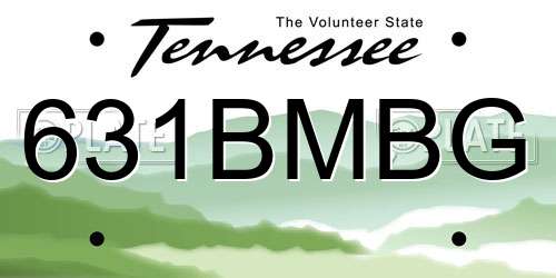 631BMBG Tennessee License Plate