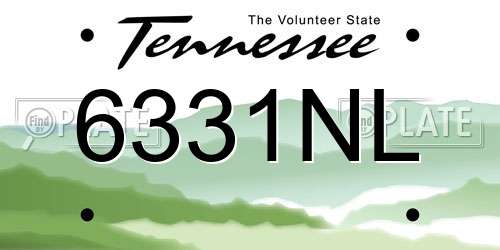6331NL Tennessee License Plate