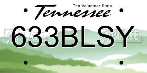 633BLSY Tennessee License Plate