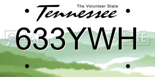 633YWH Tennessee License Plate