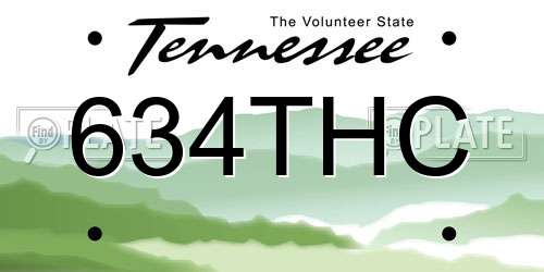 634THC Tennessee License Plate