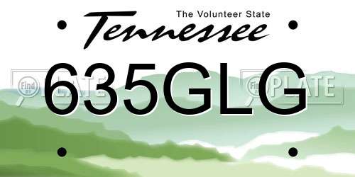635GLG Tennessee License Plate