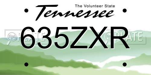 635ZXR Tennessee License Plate