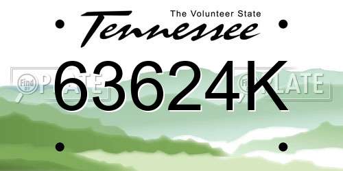63624K Tennessee License Plate