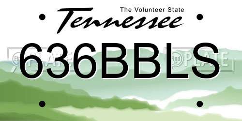 636BBLS Tennessee License Plate