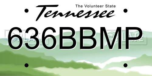 636BBMP Tennessee License Plate