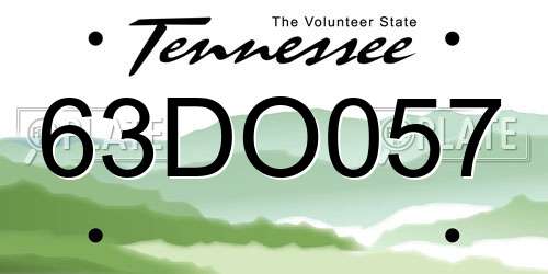 63DO057 Tennessee License Plate