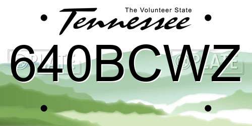 640BCWZ Tennessee License Plate