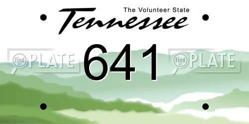 641 Tennessee License Plate
