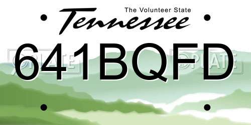 641BQFD Tennessee License Plate