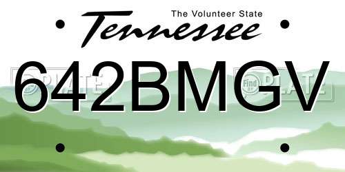 642BMGV Tennessee License Plate