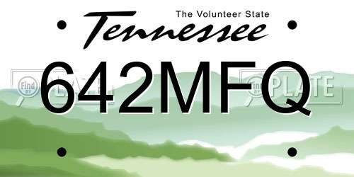 642MFQ Tennessee License Plate