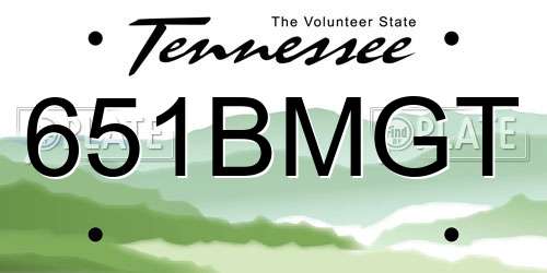 651BMGT Tennessee License Plate