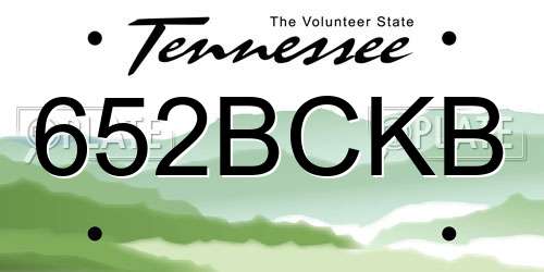 652BCKB Tennessee License Plate