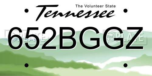 652BGGZ Tennessee License Plate