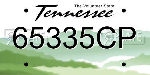 65335CP Tennessee License Plate
