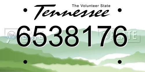 6538176 Tennessee License Plate