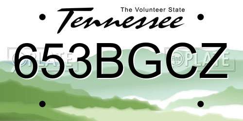 653BGCZ Tennessee License Plate