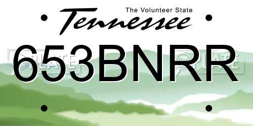 653BNRR Tennessee License Plate
