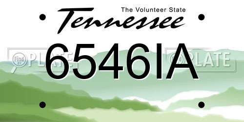 6546IA Tennessee License Plate