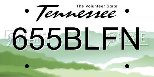 655BLFN Tennessee License Plate