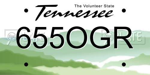 655OGR Tennessee License Plate