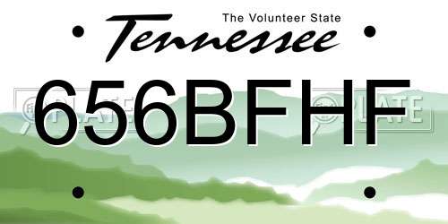 656BFHF Tennessee License Plate