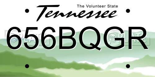 656BQGR Tennessee License Plate