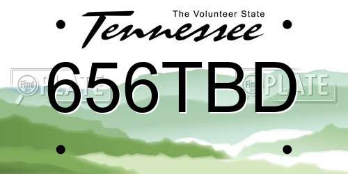 656TBD Tennessee License Plate