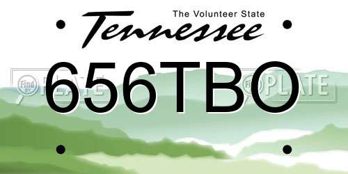 656TBO Tennessee License Plate