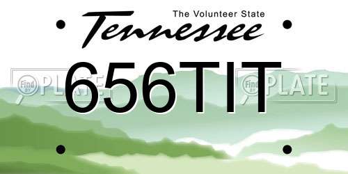 656TIT Tennessee License Plate