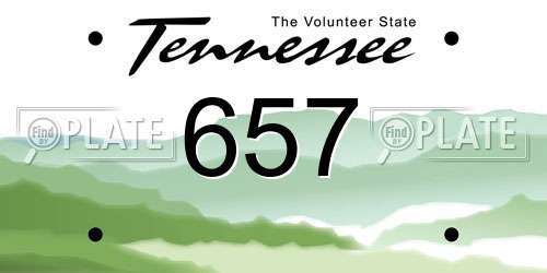 657 Tennessee License Plate