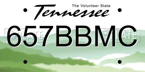 657BBMC Tennessee License Plate