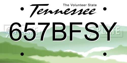 657BFSY Tennessee License Plate