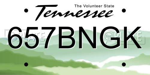 657BNGK Tennessee License Plate