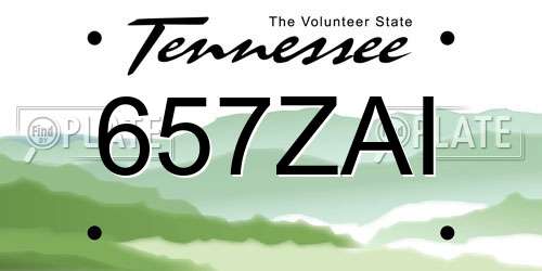 657ZAI Tennessee License Plate